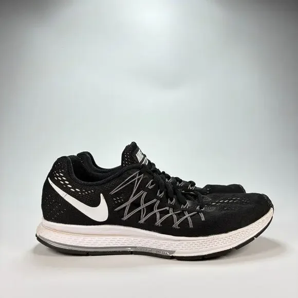 Nike Air Zoom Pegasus 32 Black Running Shoes Lace Up 749340-001 Men's Size 8.5 - Picture 1 of 10